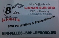 Location mini-pelle � B�ziers, adressez-vous � B'Loc